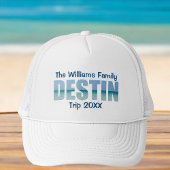 Personalisierte Destin Beach Trip Matching Family Truckerkappe