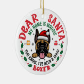 Personalisierte deutsche Boxer Dog Weihnachtsbaumr Keramik Ornament (Rechts)