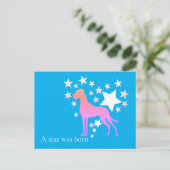 Personalisierte Deutsche Dogge Stern  Postkarte (Stehend Vorderseite)