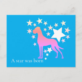 Personalisierte Deutsche Dogge Stern Postkarte