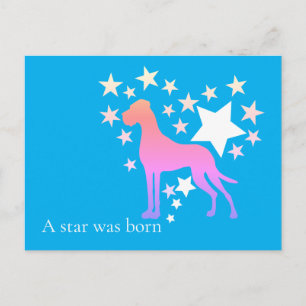 Personalisierte Deutsche Dogge Stern  Postkarte