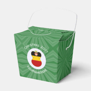 Personalisierte deutsche Engel-Weihnachtsflagge Geschenkschachtel