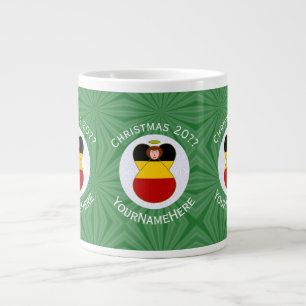 Personalisierte deutsche Engel-Weihnachtsflagge Jumbo-Tasse