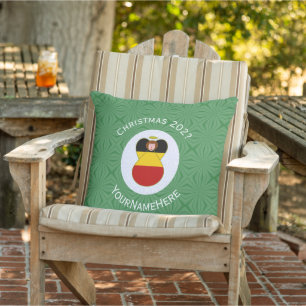 Personalisierte deutsche Engel-Weihnachtsflagge Kissen