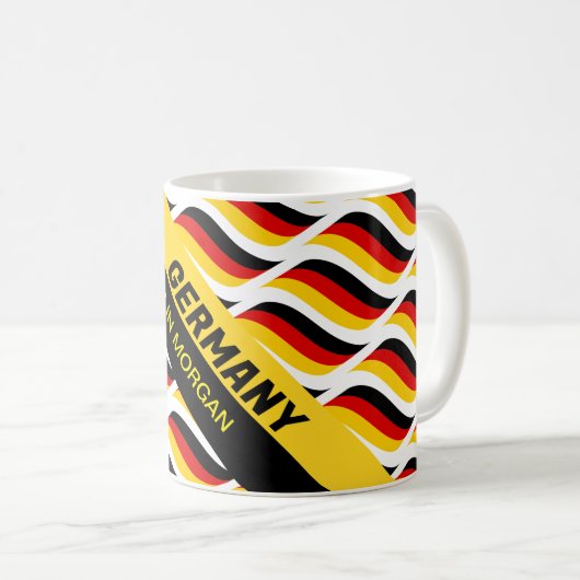 Personalisierte deutsche Flag-Kaffee-Tasse Kaffeetasse (VorderseiteRechts)