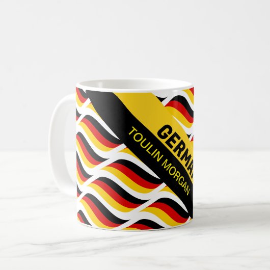 Personalisierte deutsche Flag-Kaffee-Tasse Kaffeetasse (Vorderseite Links)