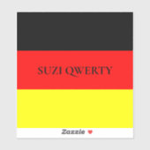 Personalisierte deutsche Flagge Aufkleber (Blatt)