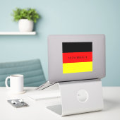 Personalisierte deutsche Flagge Aufkleber (Laptop auf Schreibtisch)