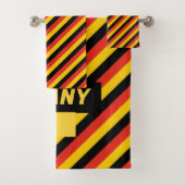 Personalisierte deutsche Flagge Badhandtuch Set (Insitu)