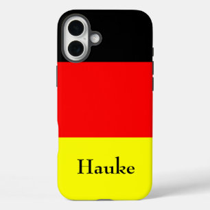 Personalisierte deutsche Flagge iPhone 16 Plus Hülle