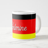 Personalisierte deutsche Flagge Jumbo-Tasse (Vorderseite Rechts)