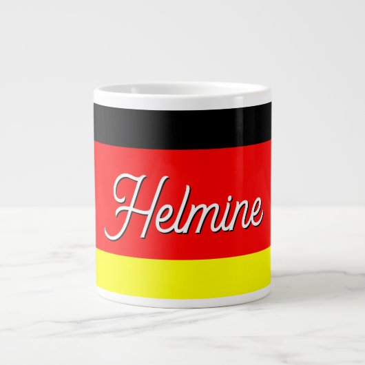 Personalisierte deutsche Flagge Jumbo-Tasse (Vorderseite)