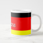 Personalisierte deutsche Flagge Jumbo-Tasse (Rechts)