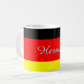 Personalisierte deutsche Flagge Kaffeetasse (Vorderseite Links)