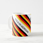 Personalisierte deutsche Flagge Kaffeetasse (Vorderseite Links)