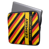 Personalisierte deutsche Flagge Laptopschutzhülle (Vorderseite Links)