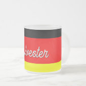 Personalisierte deutsche Flagge Mattglastasse (VorderseiteRechts)