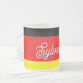 Personalisierte deutsche Flagge Mattglastasse (Vorderseite Links)