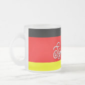 Personalisierte deutsche Flagge Mattglastasse (Links)