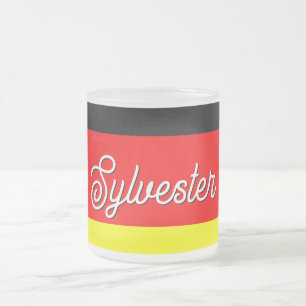 Personalisierte deutsche Flagge Mattglastasse