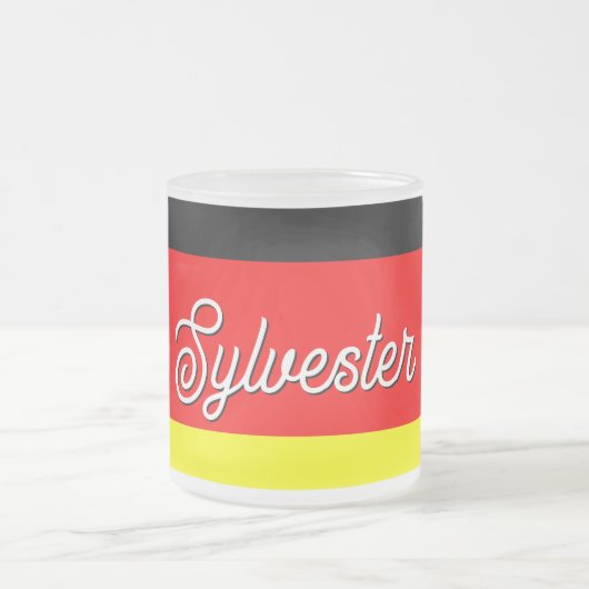 Personalisierte deutsche Flagge Mattglastasse (Mittel)