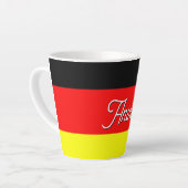 Personalisierte deutsche Flagge Milchtasse (Linke Ecke)