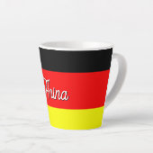 Personalisierte deutsche Flagge Milchtasse (Rechte Ecke)