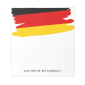 Personalisierte deutsche Flagge Notizblock (Vorderseite)