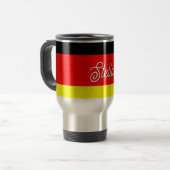 Personalisierte deutsche Flagge Reisebecher (Vorderseite Links)