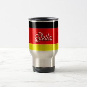 Personalisierte deutsche Flagge Reisebecher