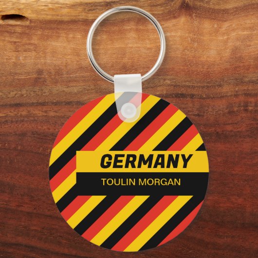 Personalisierte deutsche Flagge Schlüsselanhänger (Vorderseite)