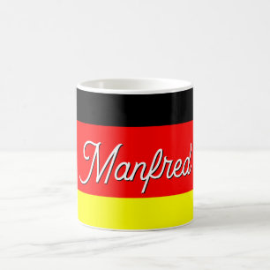 Personalisierte deutsche Flagge Verwandlungstasse