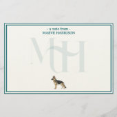 Personalisierte deutsche Hirtennotiz Briefpapier (Vorderseite)