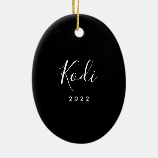 Personalisierte deutsche Keramik Keramik Ornament (Hinten)