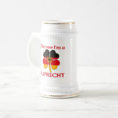 Personalisierte deutsche küssen mich, den ich bierglas (Vorderseite Links)