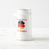 Personalisierte deutsche küssen mich, den ich bierglas (Vorderseite Links)