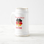 Personalisierte deutsche küssen mich, den ich bierglas (Vorderseite Links)