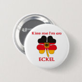 Personalisierte deutsche küssen mich, den ich button (Vorne & Hinten)