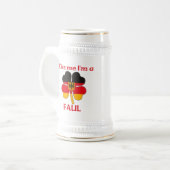 Personalisierte deutsche küssen mich, den ich Faul Bierglas (Vorderseite Links)