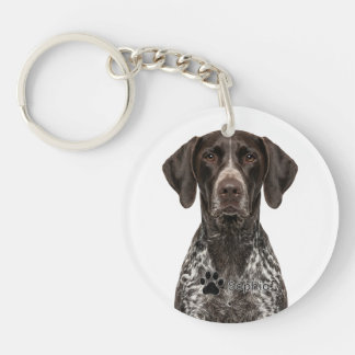 Personalisierte Deutsche Leberzeiger-Hunde-Schlüss Schlüsselanhänger