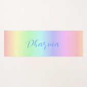 Personalisierte Dharma Bright Rainbow Colors Pink Yogamatte (Vorderseite (Horizontal))