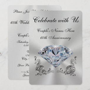 Personalisierte Diamantene Hochzeitseinladungen Einladung