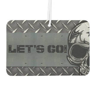 Personalisierte Diamantplatte mit Halbschädeln Autolufterfrischer