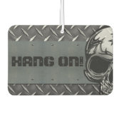 Personalisierte Diamantplatte mit Halbschädeln Autolufterfrischer (Vorderseite)