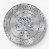 Personalisierte Diamond 60-Jährige Paper-Teller Pappteller (Vorderseite)