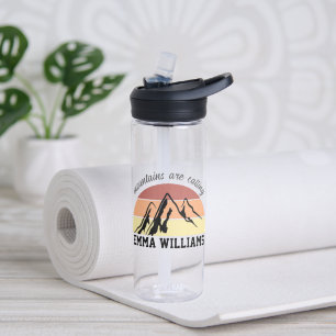 Personalisierte 'Die Berge rufen' Wasserflasche Trinkflasche