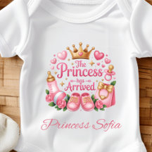 Personalisierte Die Prinzessin ist angekommen Baby