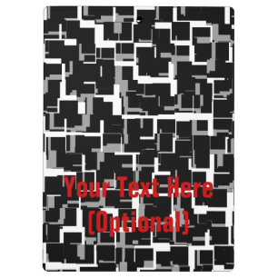 Personalisierte digitale Camouflage Schwarz-weiß  Klemmbrett