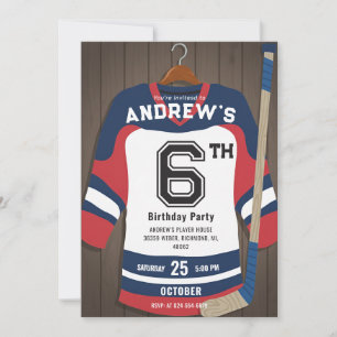 Personalisierte digitale Hockey-Geburtstagsfeier Einladung