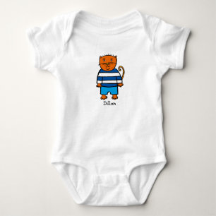 Personalisierte Dillon die Katze Baby Strampler